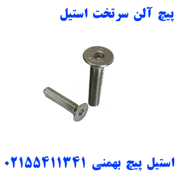 پیچ آلن سرتخت استیل